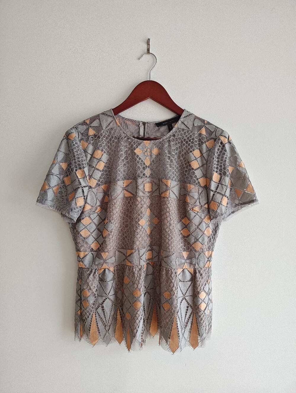 BCBGMaxAzria Peplum Top Size L